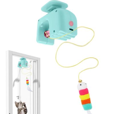 MCBOSON Auto suspendue bleue recharge USB jouet chat souris