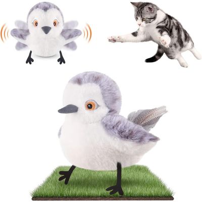 Zoomtopia Jouet oiseau battant rechargeable pour chat gazouillis à chat