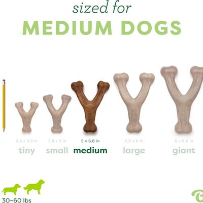 ZooVenture Jouet Os Bacon Chien - Durable, Forme Fourchette