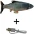 PetTribes Jouet Poisson Vibrant USB pour Chat avec Queue Mobile