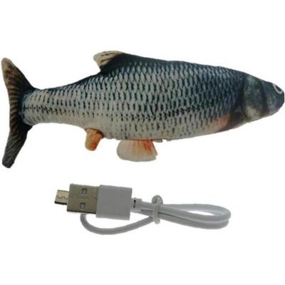 PetTribes Jouet Poisson Vibrant USB pour Chat avec Queue Mobile