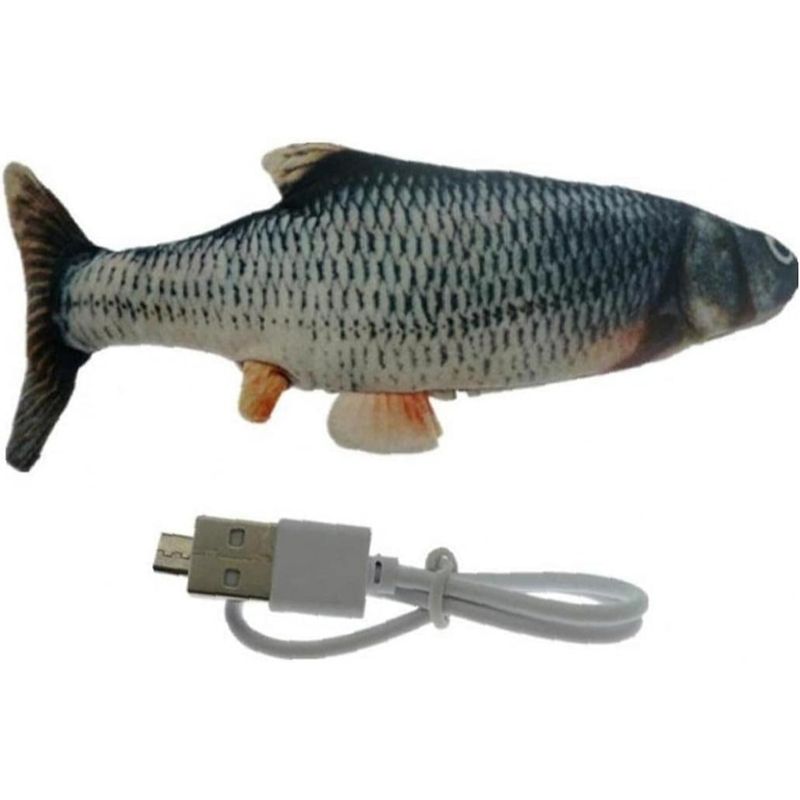 PetTribes Elektrisches Fisch-Spielzeug für Katze USB mit
