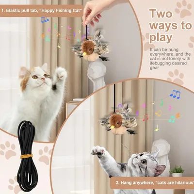 MCBOSON (Rechargeable Herbe à chat) Jouet Oiseau Volant