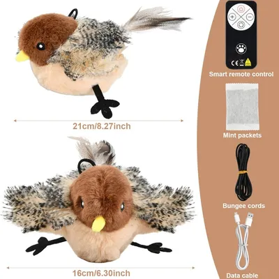 MCBOSON (Rechargeable Herbe à chat) Jouet Oiseau Volant