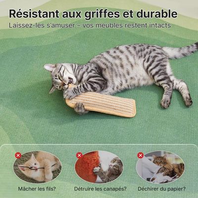 MCBOSON Lot de 2 jouets kicker sisal doux herbe à chat bio