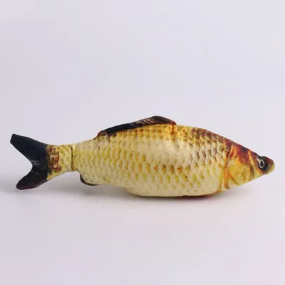FurryFusion Jouet poisson en peluche avec catnip
