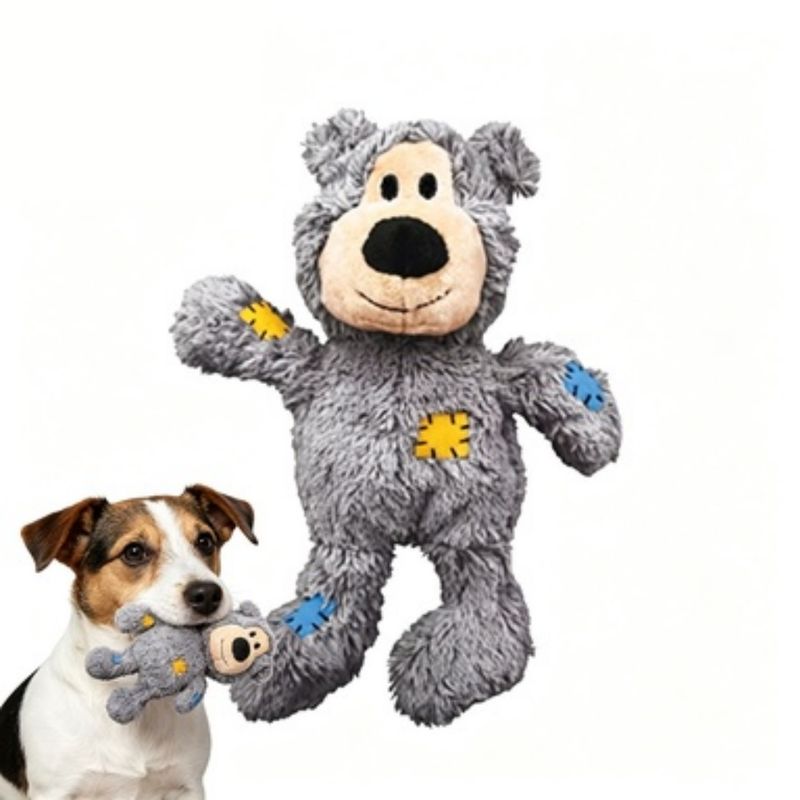 ZooVenture Plüschbär-Hund – Seil, Geräusche, Kuschelspaß