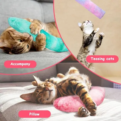 MCBOSON Lot de 3 Oreillers Herbe à Chat Colorés