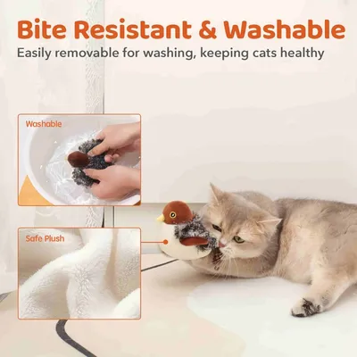 FurryFusion Jouet d'oiseau rechargeable pour chat