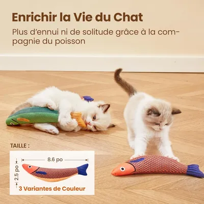 ZooVenture Jouet Chat Peluche - Herbe à Chat Bio, 3 Pièces