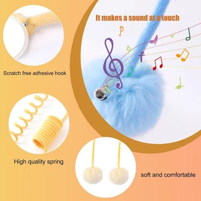 ZooVenture Jouet Interactif Chat Plume Sonnette