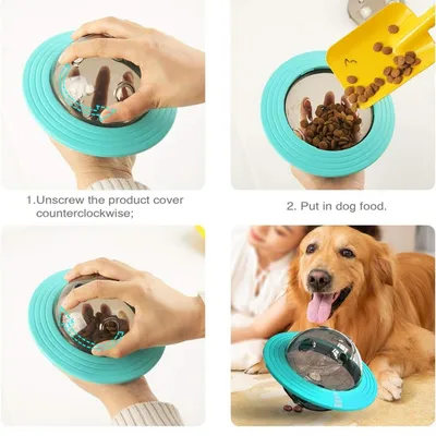 ZooVenture Boule Nourriture Chien UFO - Caoutchouc, Distributeur
