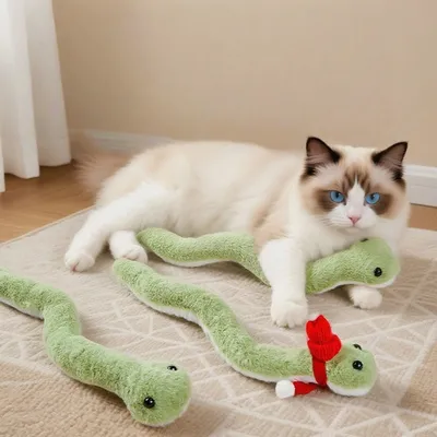 FurryFusion Peluche serpent pour animaux de compagnie