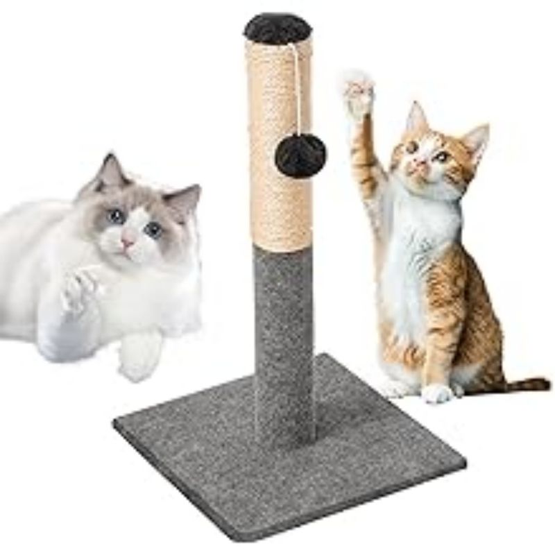 ZooVenture Sisal-Kratzbaum für Katzen – Stabiler Standfuß, Hängeball