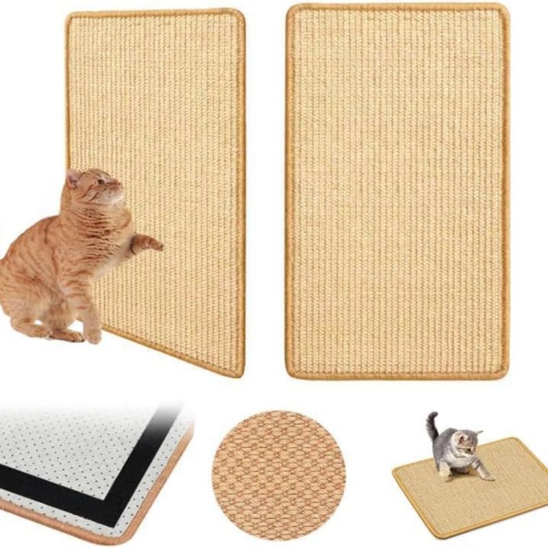 IntiMeg 2er-Set Katzenkratzmatte Natur-Sisal 50x25cm, Kätzchen & Katzen