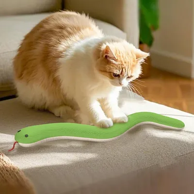 ZooVenture Peluche Serpent Chat - Corde, Portable, Interactif