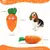 FurryFusion Jouet carotte sonore en peluche pour chiens et chats