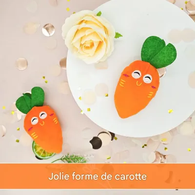 FurryFusion Jouet carotte sonore en peluche pour chiens et chats