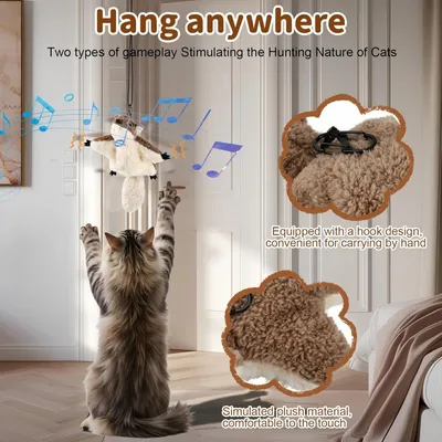 MCBOSON (Rechargeable Herbe à chat) Jouet Oiseau Volant