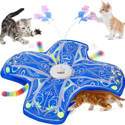ZooVenture Jouet Chat Double - Papillon, Mille-Pattes, USB