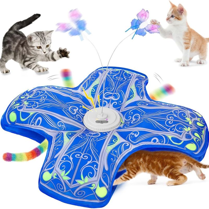 ZooVenture Katzen Spielzeug Dual - Schmetterling, Tausendfüßer