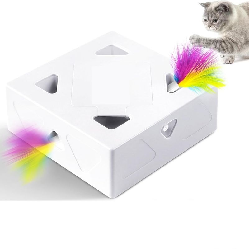 ZooVenture Katzen Spielzeug KI - Federn, Sensor, Wiederaufladbar