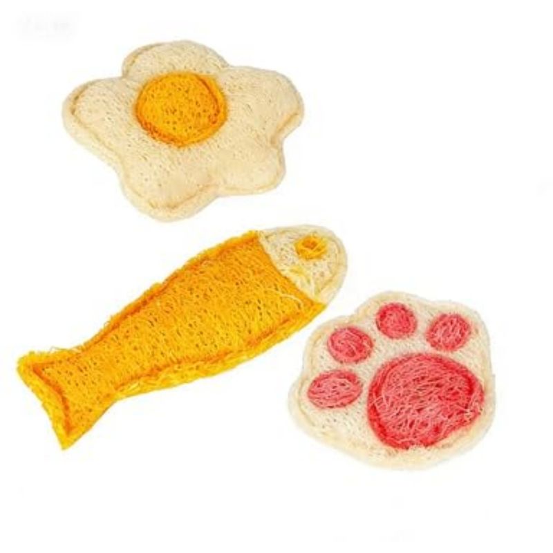 PetTribes Katzen Spielzeug Loofah Crunchy Trio