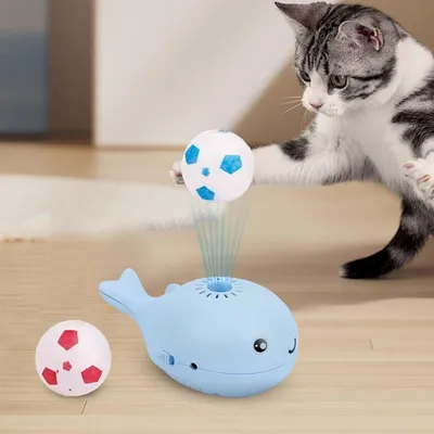 ZooVenture Baleine Bleue Jouet Chat Électrique
