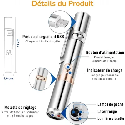 ZooVenture Pointeur Laser Chat 7-en-1