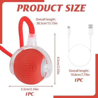 PetTribes Balle Interactive USB Rechargeable : 3 Modes, Auto-Mouvement