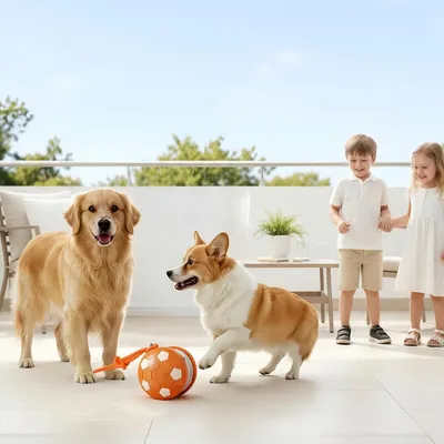 Pawffee Ballon de football interactif pour chien