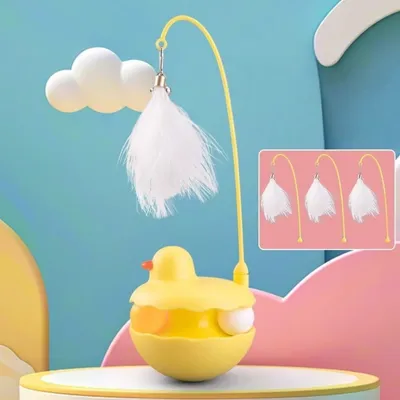 FurryFusion Ensemble de jouets pour chats: toupie, bâton et boule à menthe