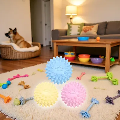 PetTribes Jouet à Mâcher Balles Texturées pour Chien