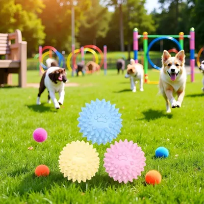 PetTribes Jouet à Mâcher Balles Texturées pour Chien
