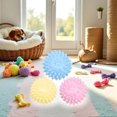PetTribes Jouet à Mâcher Balles Texturées pour Chien