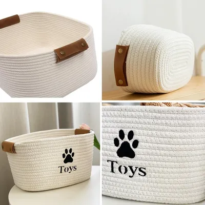 ZooVenture Panier Rangement Jouets Animal - Ovale, Coton ZooVenture Panier Rangement Jouets Animal - Ovale, Coton