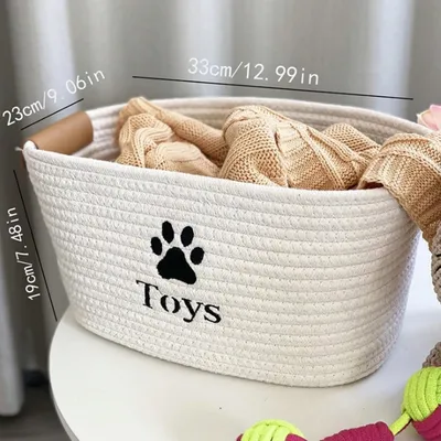 ZooVenture Panier Rangement Jouets Animal - Ovale, Coton ZooVenture Panier Rangement Jouets Animal - Ovale, Coton