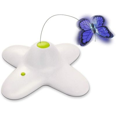 PetTribes Jouet Chat Automatique Papillon : Rotation 360°, 2 Remplacements