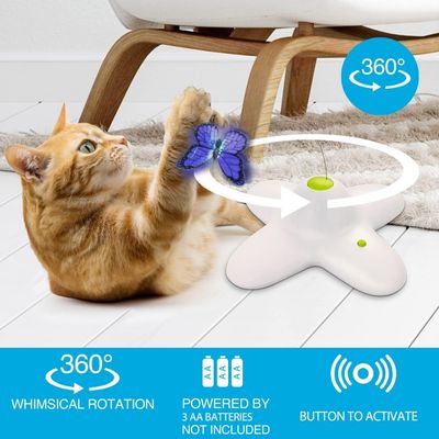PetTribes Jouet Chat Automatique Papillon : Rotation 360°, 2 Remplacements