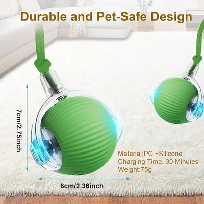 ZooVenture Balle Interactive Vert Chien Chat 3 Modes