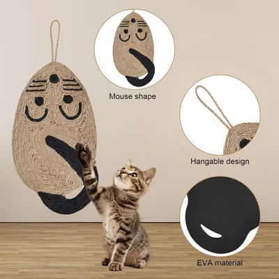 PetTribes Griffoir Chat en Sisal Naturel Anti-Dérapant