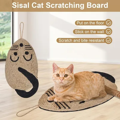 PetTribes Griffoir Chat en Sisal Naturel Anti-Dérapant