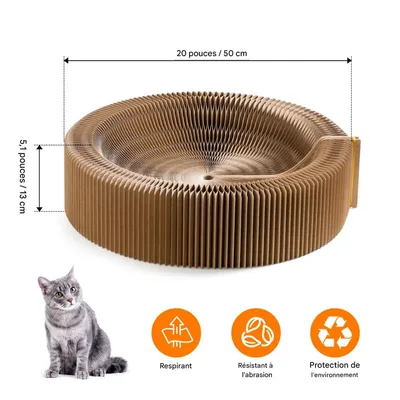 FurryFusion Griffeuse pour chat en forme d'accordéon