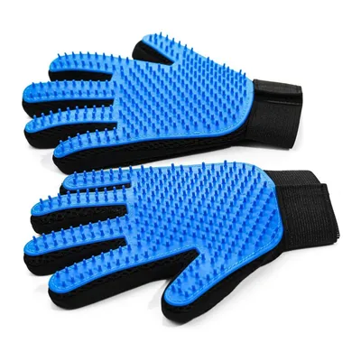 PetTribes Gants Dépoilage Animaux, 2-en-1 Massage & Bain, 2 Pièces Bleu PetTribes Gants Dépoilage Animaux, 2-en-1 Massage & Bain, 2 Pièces Bleu