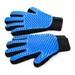 PetTribes Gants Dépoilage Animaux, 2-en-1 Massage & Bain, 2 Pièces Bleu