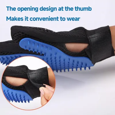 PetTribes Gants Dépoilage Animaux, 2-en-1 Massage & Bain, 2 Pièces Bleu PetTribes Gants Dépoilage Animaux, 2-en-1 Massage & Bain, 2 Pièces Bleu