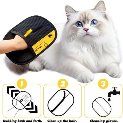 PetTribes 2er-Set doppelseitige, antistatische Tierpflegehandschuhe