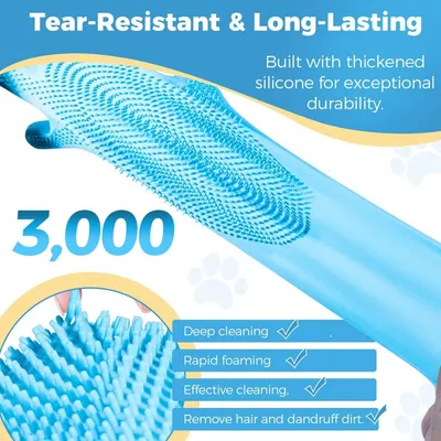 PetTribes Gants de Toilettage Animal Brosse Silicone PetTribes Gants de Toilettage Animal Brosse Silicone