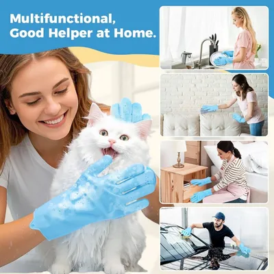 PetTribes Gants de Toilettage Animal Brosse Silicone PetTribes Gants de Toilettage Animal Brosse Silicone