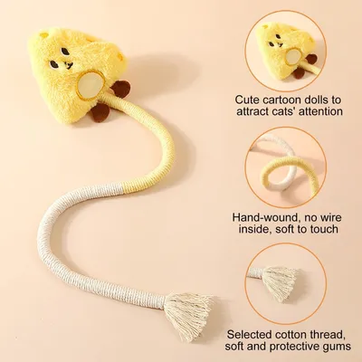 MCBOSON Jaune (Nettoyage Dentaire Naturel) Jouet Chat